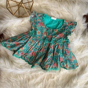 Spell Little Gypsy Turquoise Folktown Top Girls 5 Year 5T